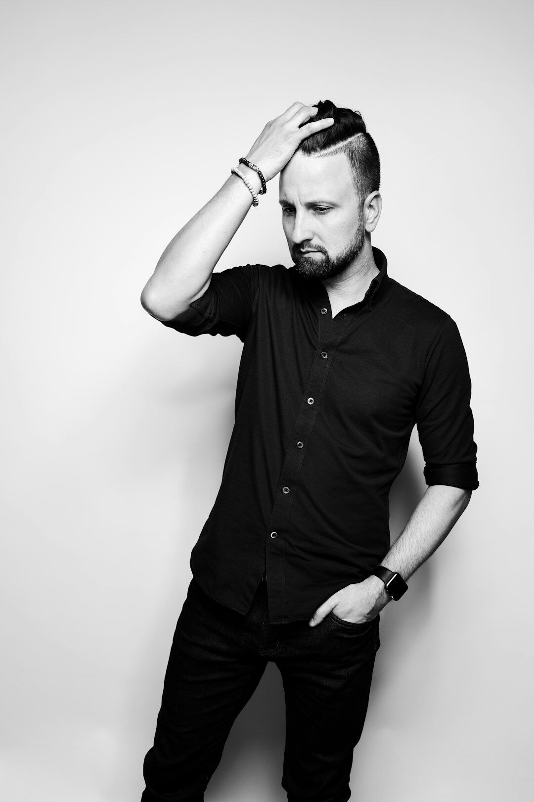 Studio portrait of a Belgian man innovation manager