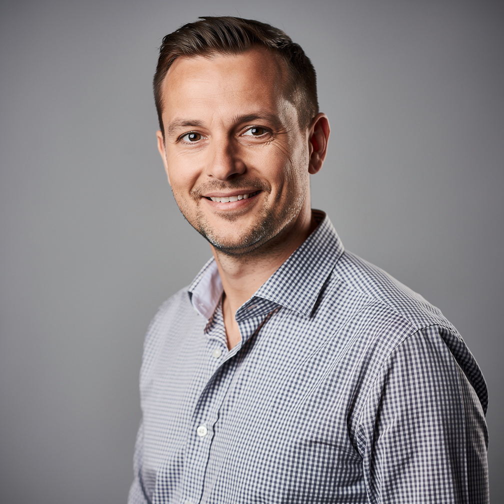Studio portrait of a Belgian man workshop facilitator